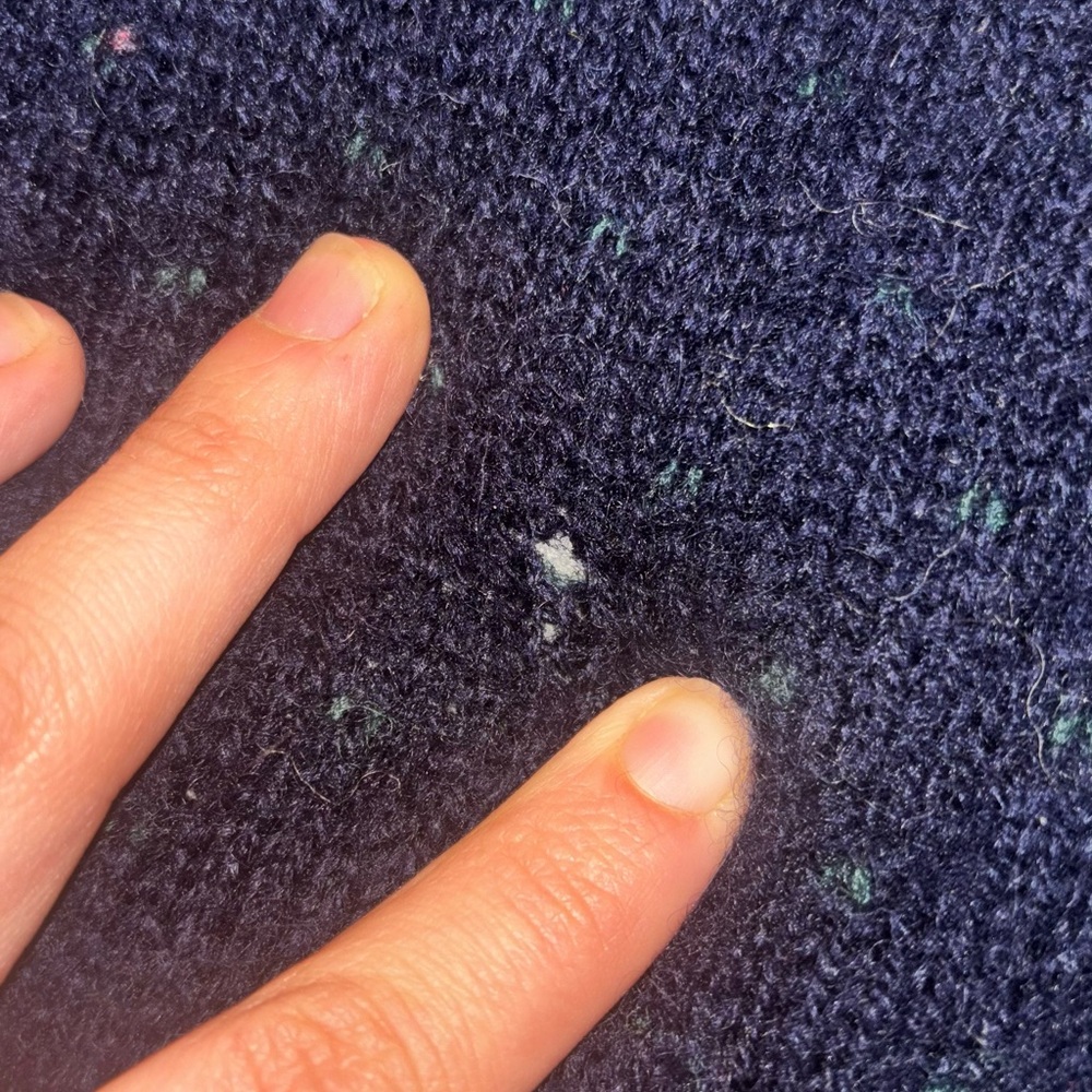 L.L. Bean Navy and Teal Patterned Button Cardigan - Picture 10 of 10